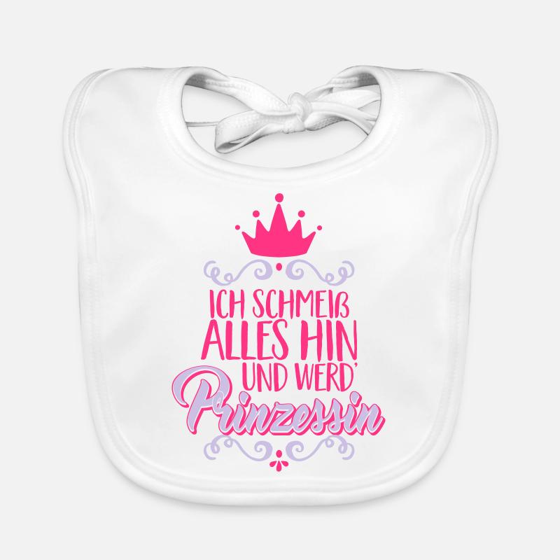 J’ai arrêté et je suis Princess Crown Bavoir bio Bébé