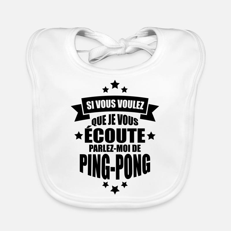 parlez-moi de ping-pong Bavoir bio Bébé