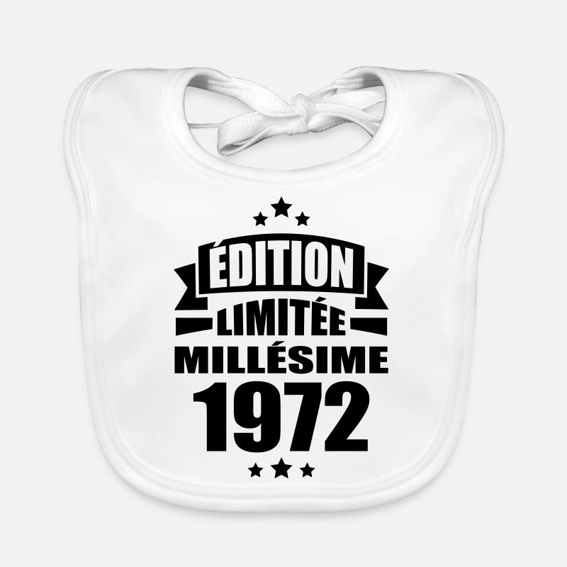 édition limitée millésime 1972 - Bavoir bio Bébé - blanc