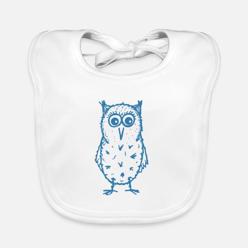 Owl max blue Organic Baby Bibs