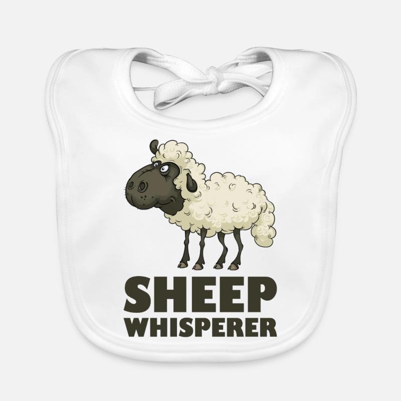 Sheep whispering sheep Organic Baby Bibs