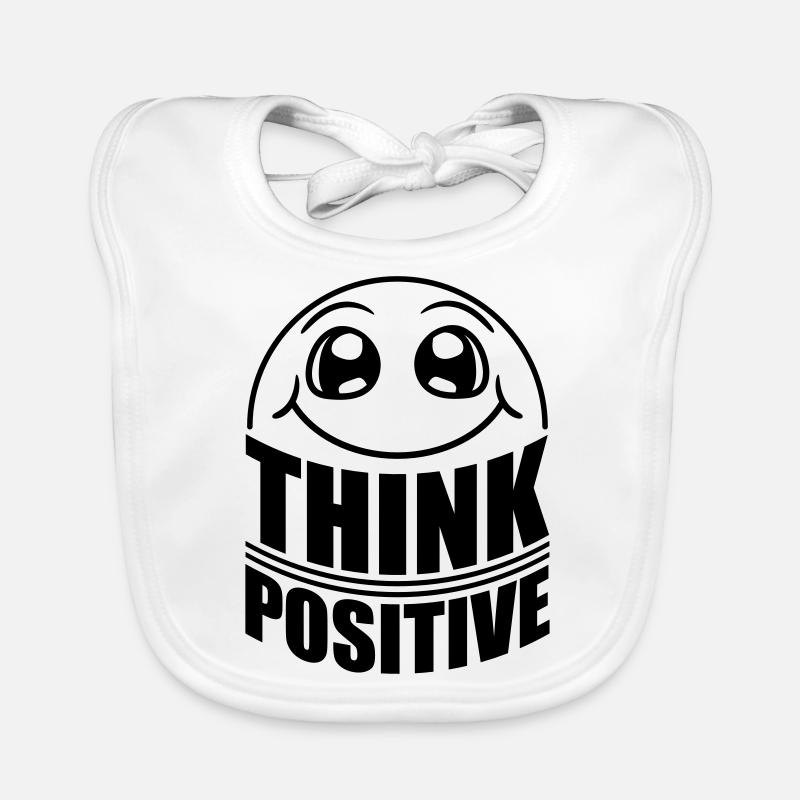 Think Think Cool Think Positive Stay Positive Organic Baby Bibs
