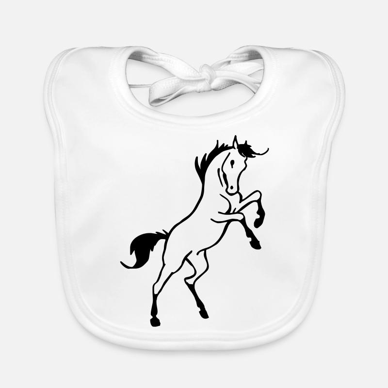 Cheval cabré Bavoir bio Bébé