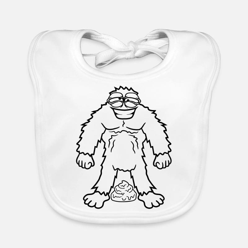 heap shit stink shit kot yeti m Organic Baby Bibs