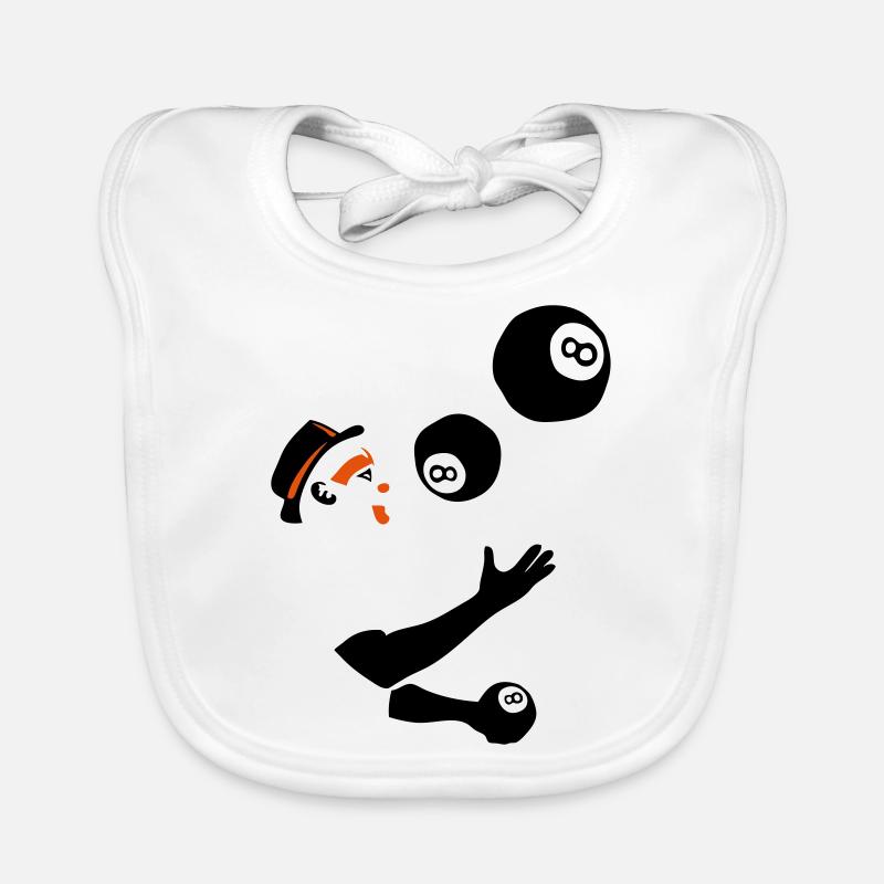 juggler ball billiards 8 Organic Baby Bibs