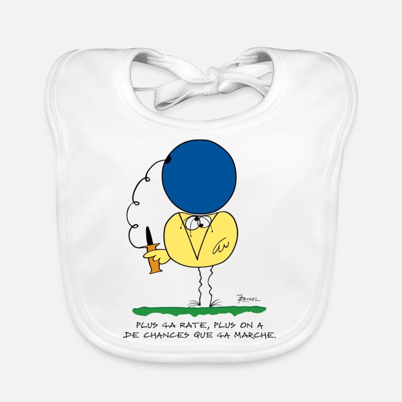 Plus ça rate, plus ça marche Bavoir bio Bébé