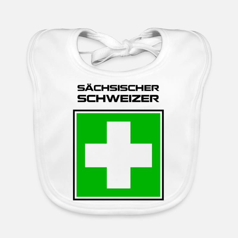 sächsischer schweizer 1 - Baby Bio-Lätzchen - Weiß
