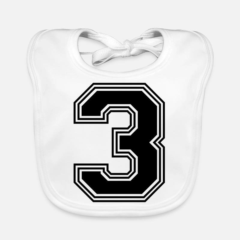 3_number_3_(s31) Organic Baby Bibs