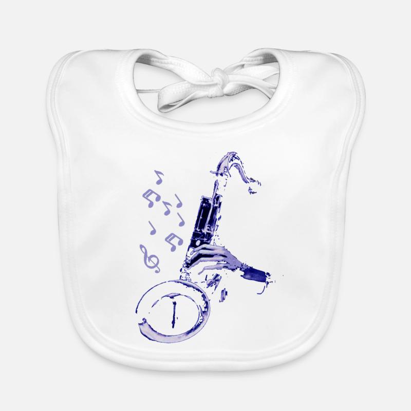 zso jazz5 - Bavoir bio Bébé - blanc