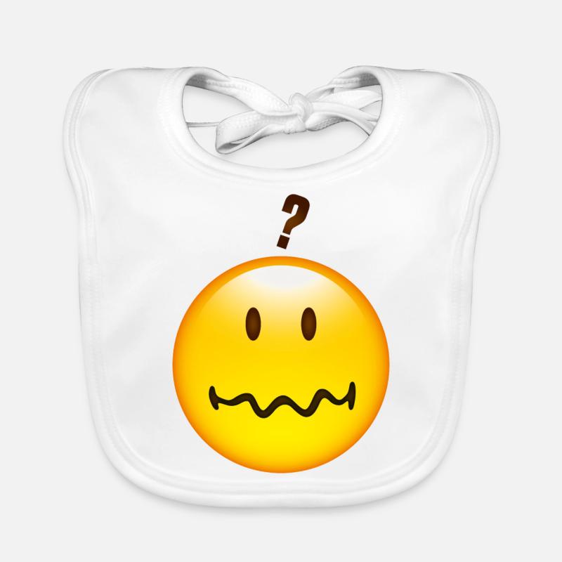 Smiley Question mark Baby Bio-Lätzchen