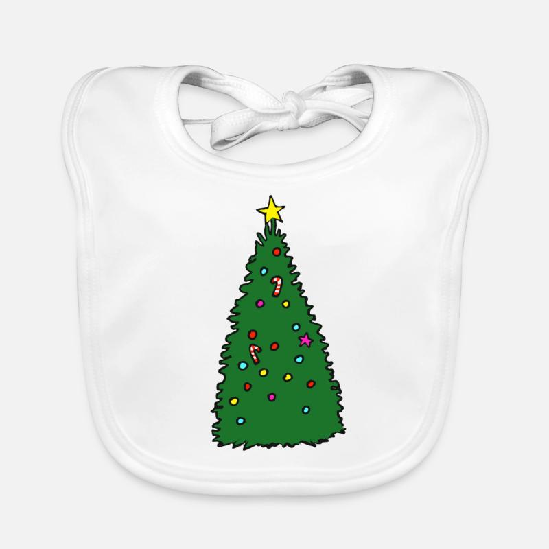 Christmas tree Organic Baby Bibs