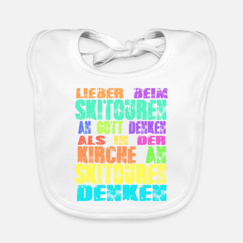 Skitouren Kirche Baby Bio-Lätzchen