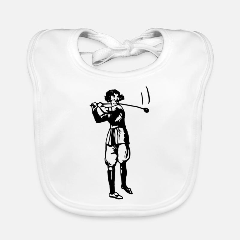 Golf - Golfen - Golfer Baby Bio-Lätzchen