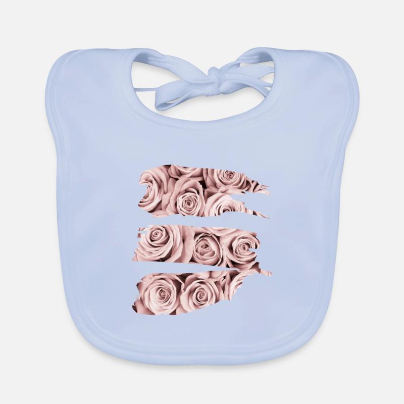 Rose rapite Bavaglino ecologico per neonato