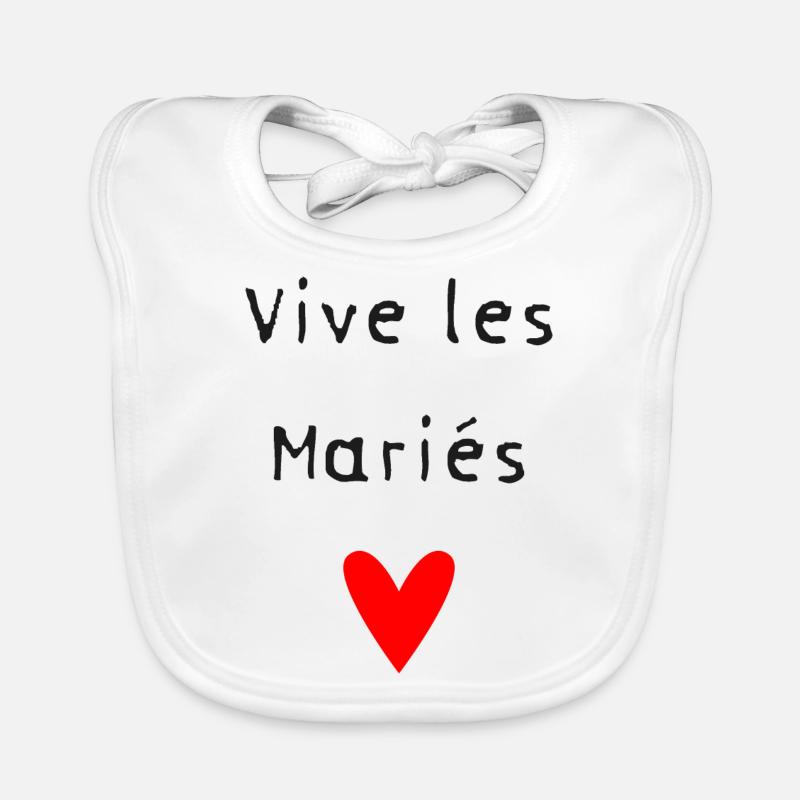 ES LEBE DIE EHE. JUST MARRIED. VALENTINSTAG Baby Bio-Lätzchen