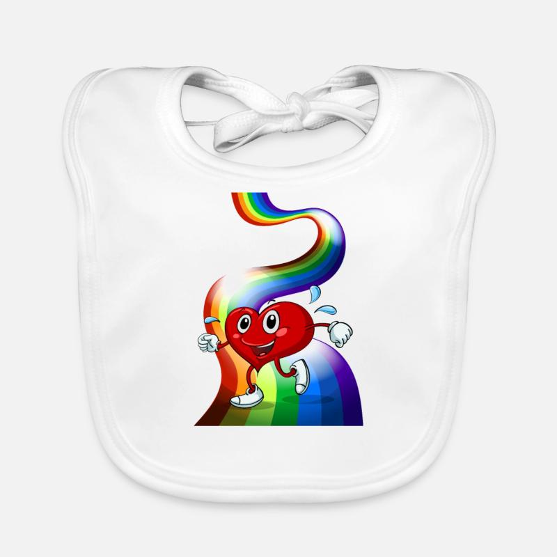 pride flagge Regenbogen Baby Bio-Lätzchen