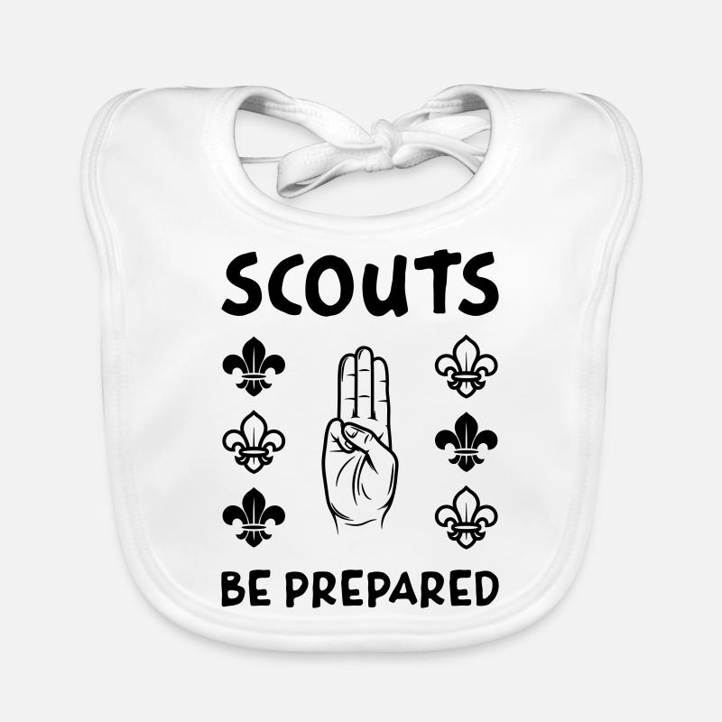 Scouts Toujours Prêts ! - Bavoir bio Bébé - blanc