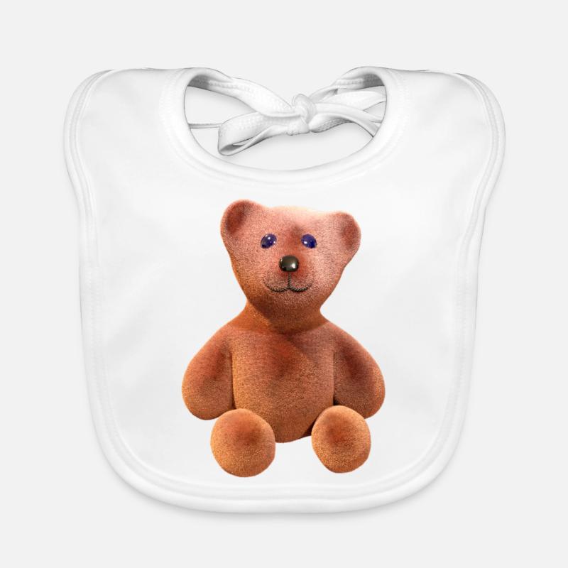 Cute Teddy Bear Organic Baby Bibs
