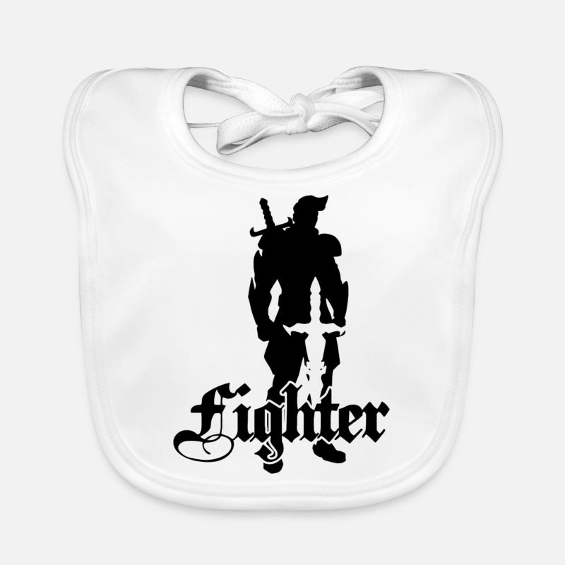 RPG Fighter Silhouette Baby Bio-Lätzchen