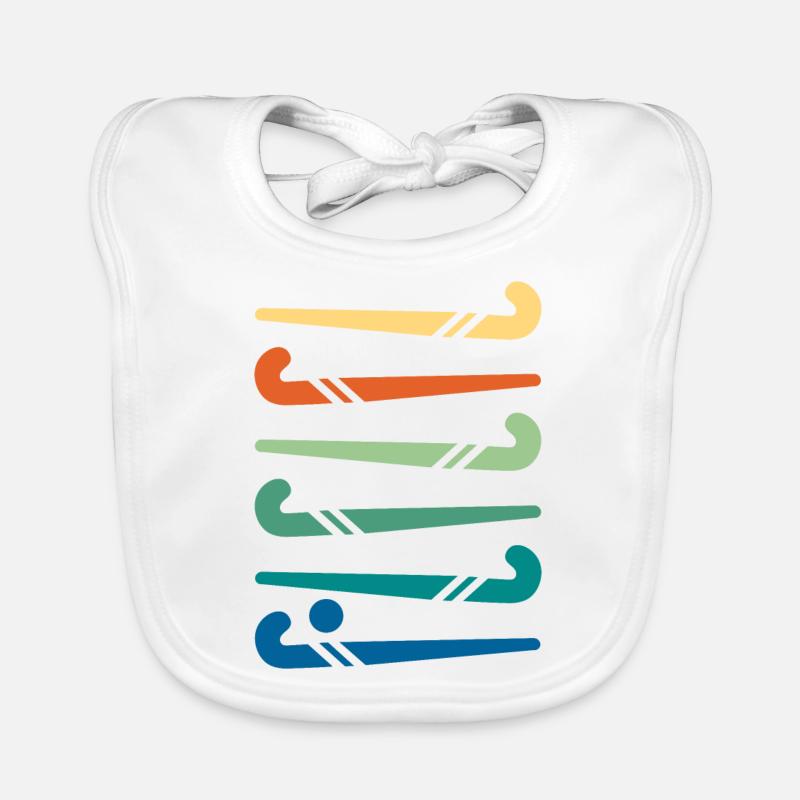 Hockeyschläger bunt Baby Bio-Lätzchen