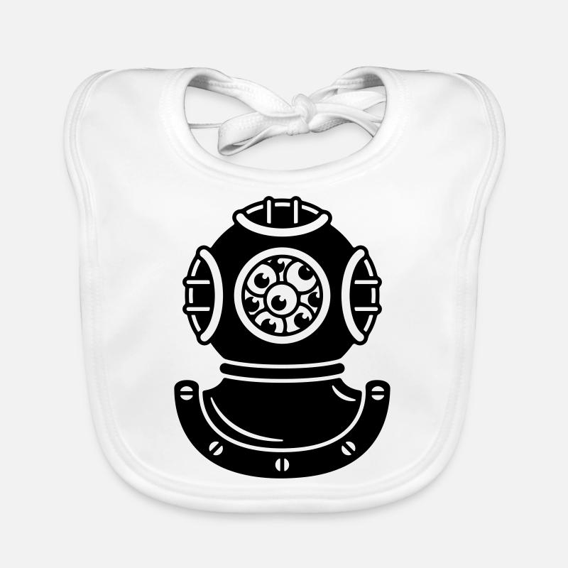 Casque de plongée avec des yeux de créature Bavoir bio Bébé