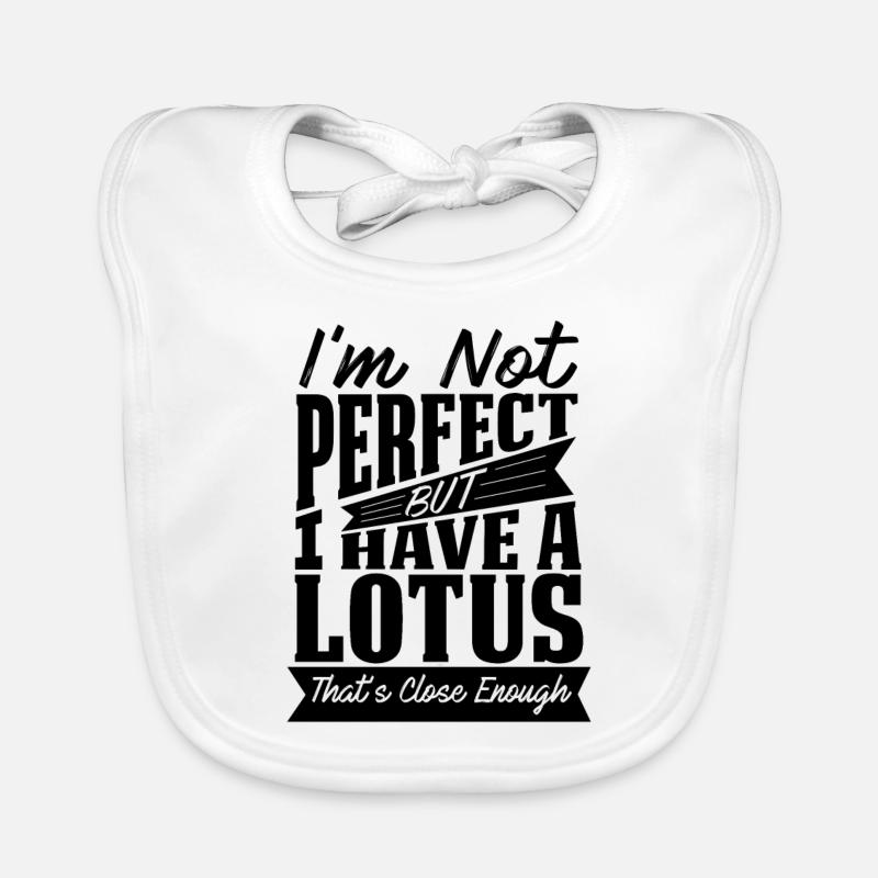 PERFEKT MIT LOTUS CAR - Baby Bio-Lätzchen - Weiß