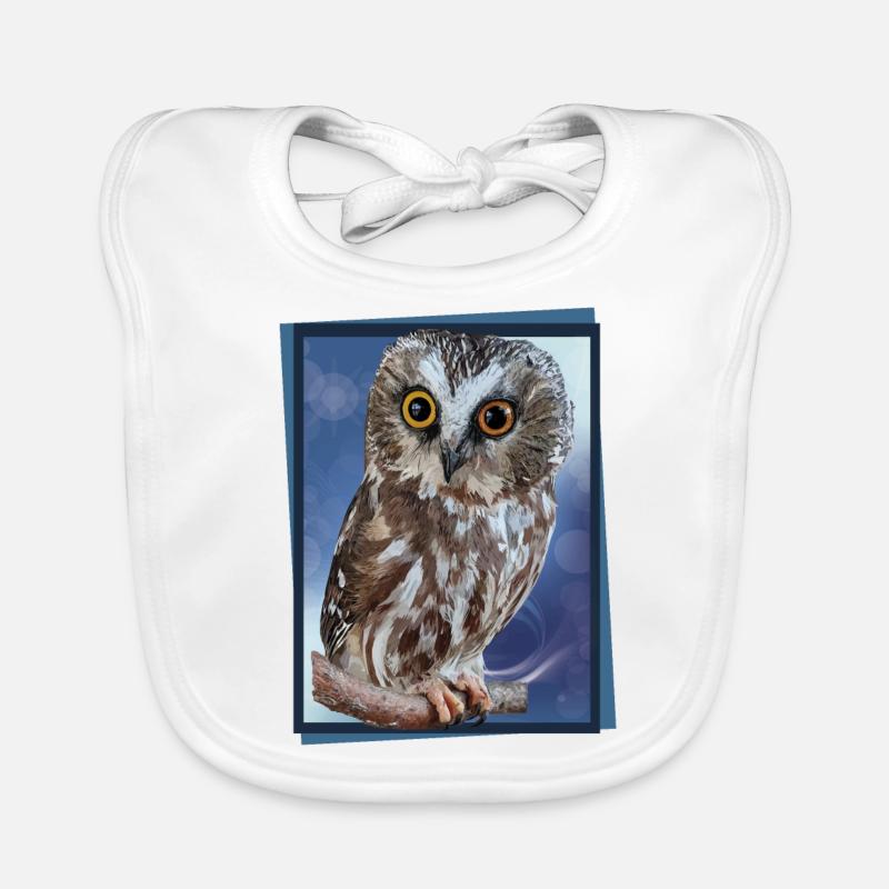 Nördliche Eule Baby Bio-Lätzchen