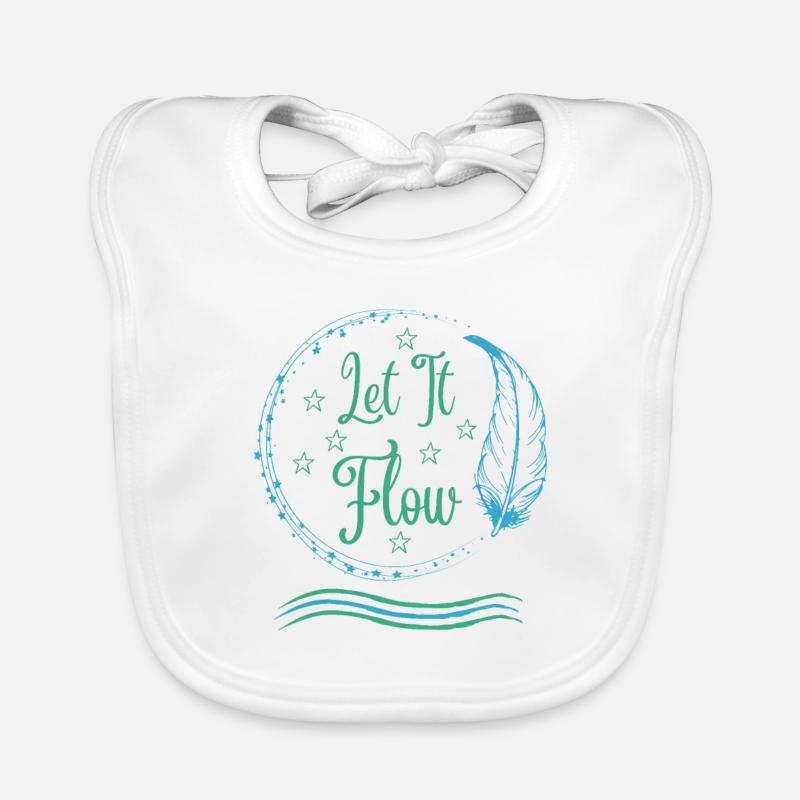 Let It Flow - Lass es fließen Baby Bio-Lätzchen
