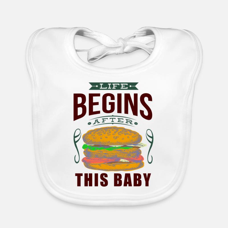 États-Unis - Alimentation - Bavoir bio Bébé - blanc