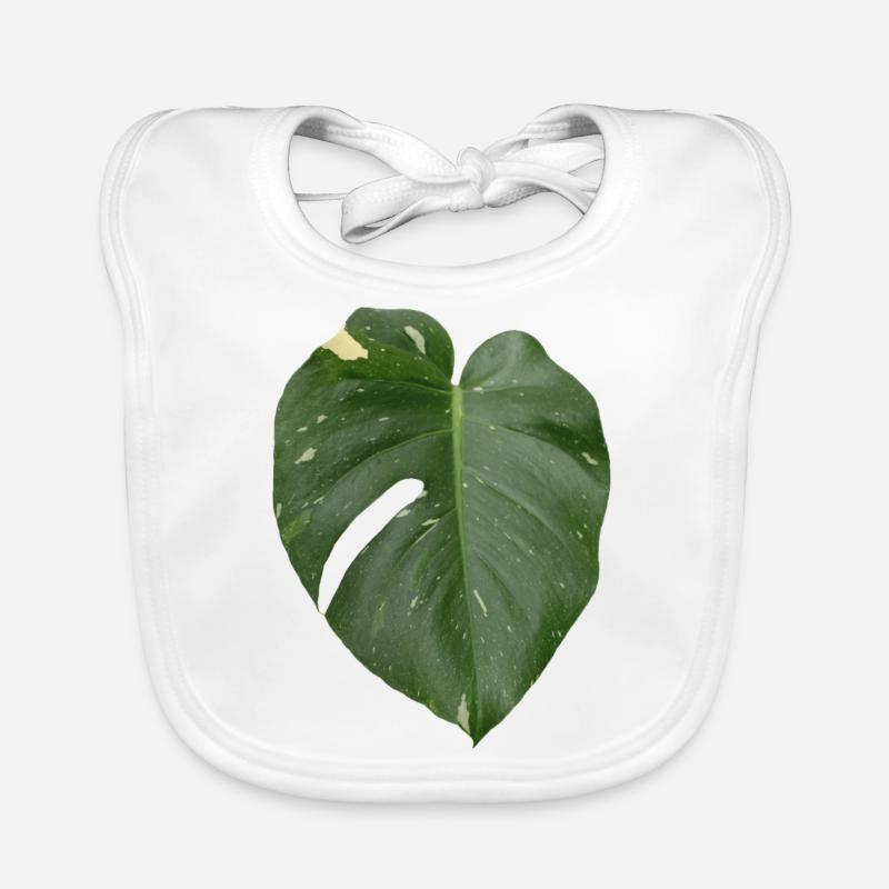 Monstera leaf Organic Baby Bibs
