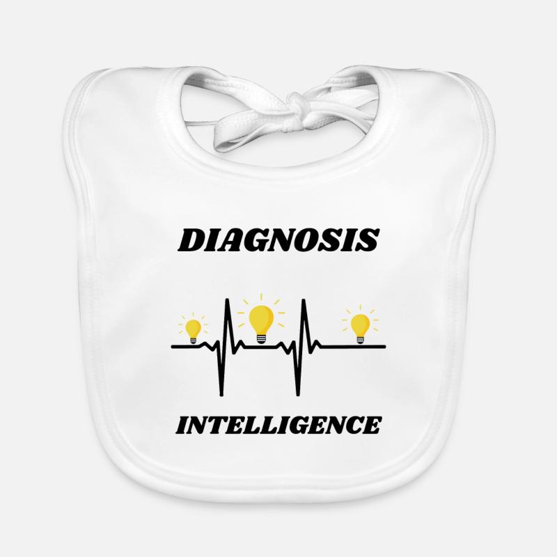 Diagnose Intelligenz - Baby Bio-Lätzchen - Weiß