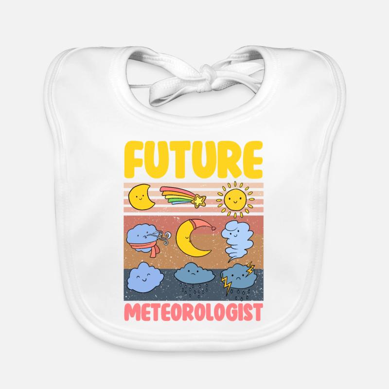 Futur météorologue - Bavoir bio Bébé - blanc