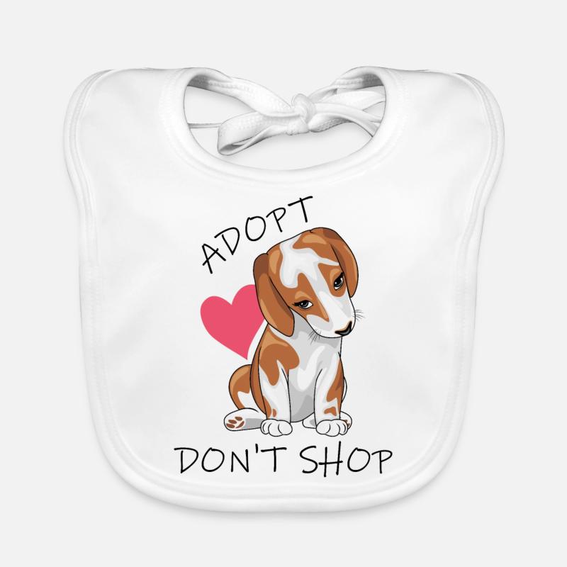 Cute beagle. Adopt Organic Baby Bibs