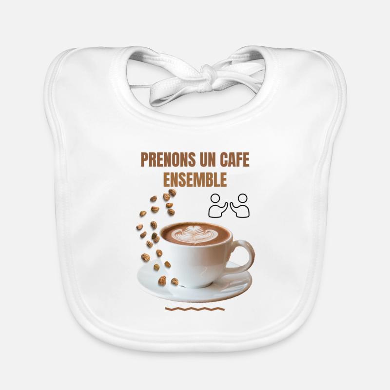 Prenons un café ensemble Bavoir bio Bébé