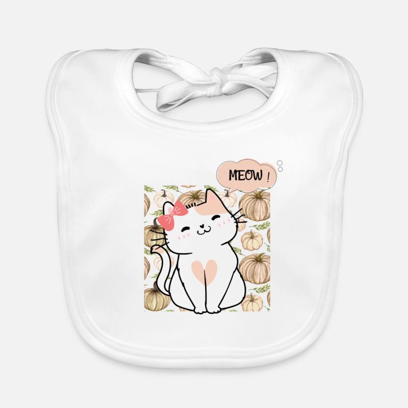 CuteCat meow Organic Baby Bibs