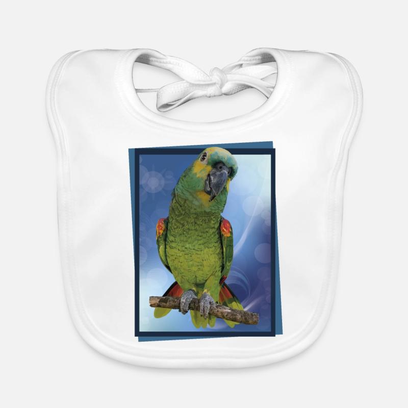 The blue-fronted amazon Organic Baby Bibs