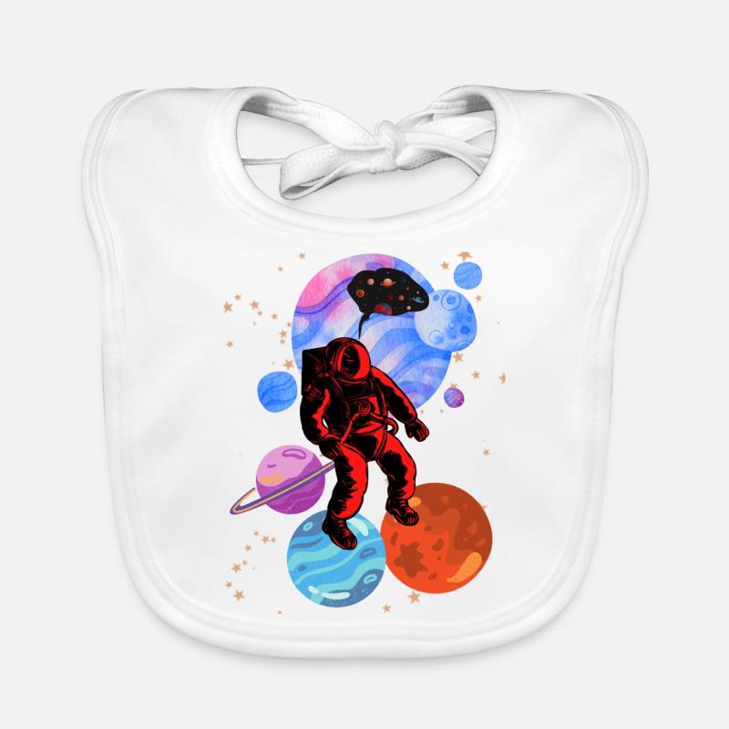 Astronaut Stencil Styles Organic Baby Bibs