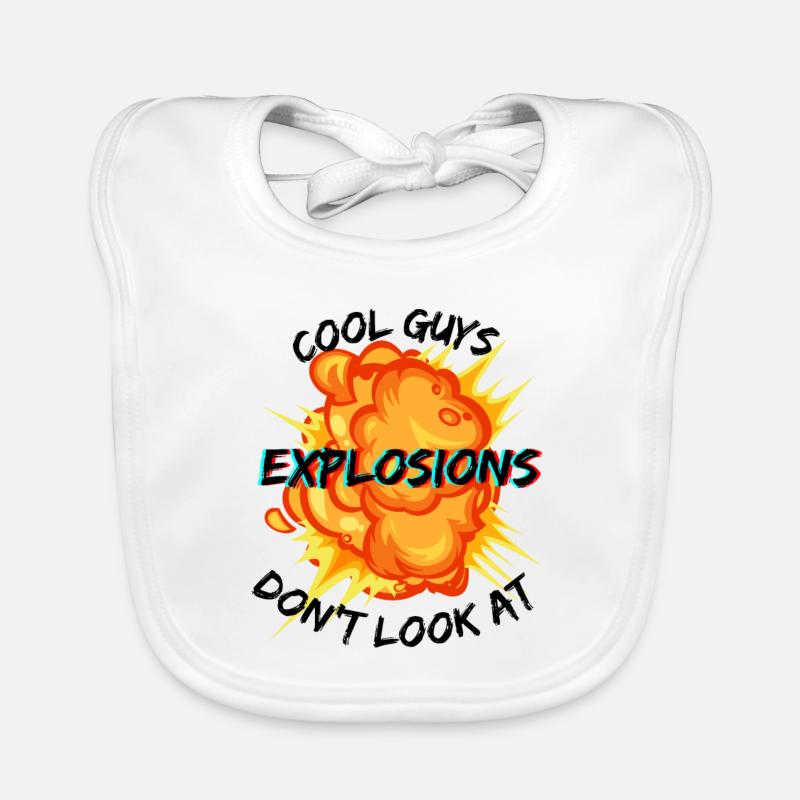Cool guys don't look at Explosions Organic Baby Bibs