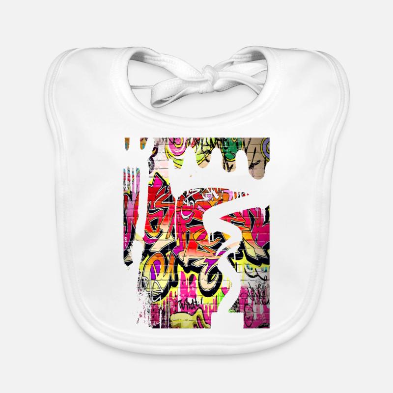 Graffiti style Splash hip hop couleurs peintre couleur Bavoir bio Bébé