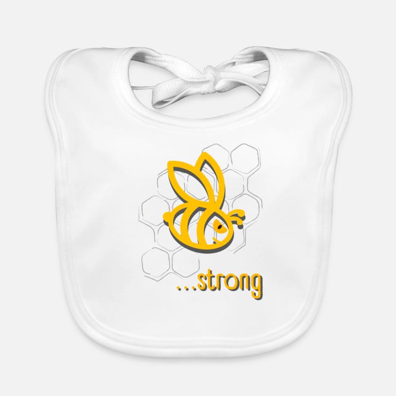 BE STRONG! Motivation Statement Design Organic Baby Bibs