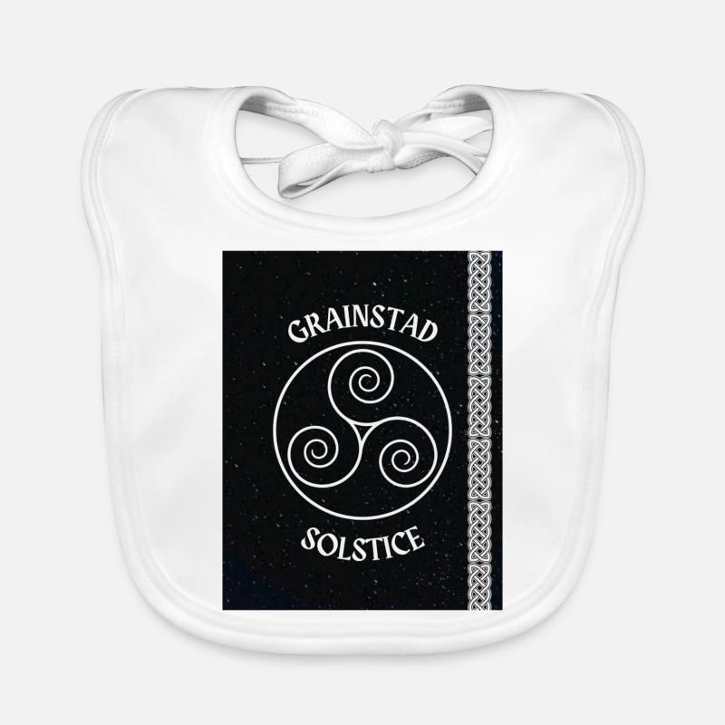 Irlandais pour Solstice - Bavoir bio Bébé - blanc
