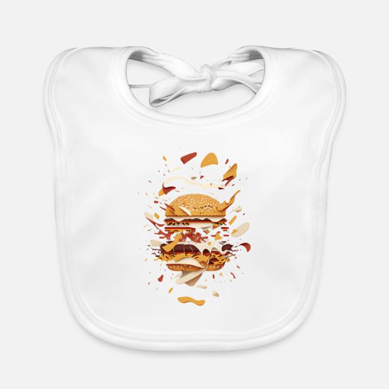 Burger Exploded | Dekonstruierter Burger Baby Bio-Lätzchen