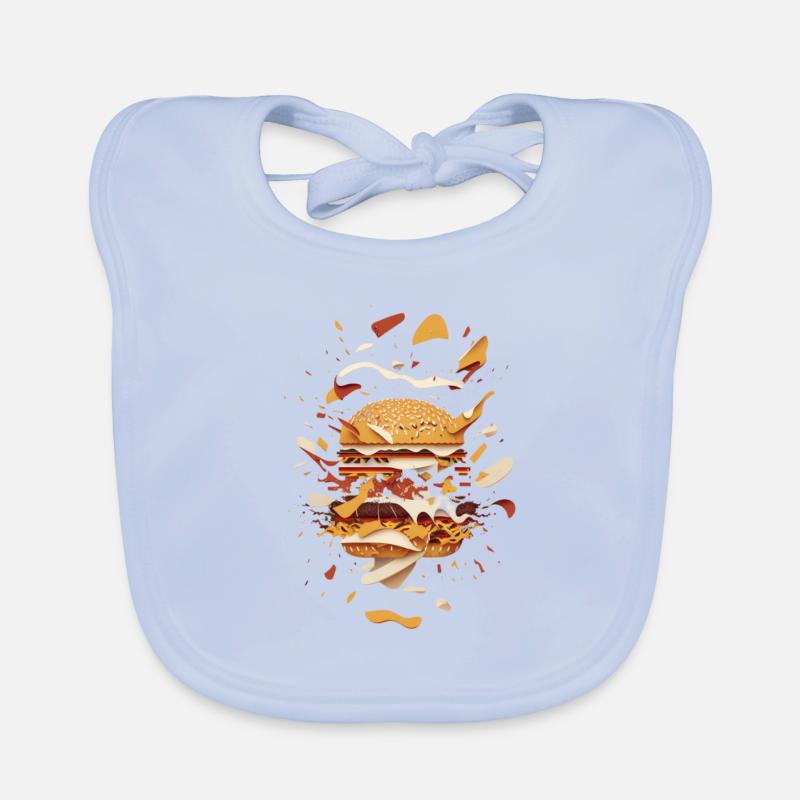 Burger a explosé | Burger déconstruit Bavoir bio Bébé