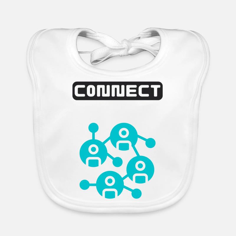 Internet Connect together Organic Baby Bibs