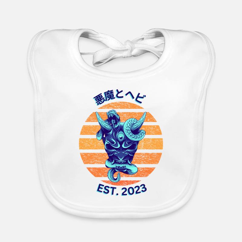 Snake with The Devil Organic Baby Bibs