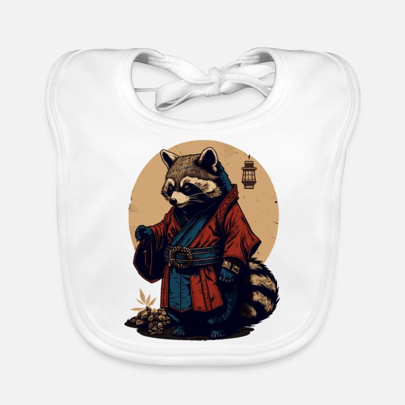 baka racoon 3 Bavoir bio Bébé