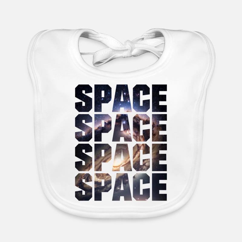Conception spatiale avec la Voie lactée pour astronaute Bavoir bio Bébé