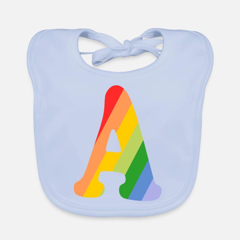 Buchstabe A Regenbogen Baby Bio-Lätzchen