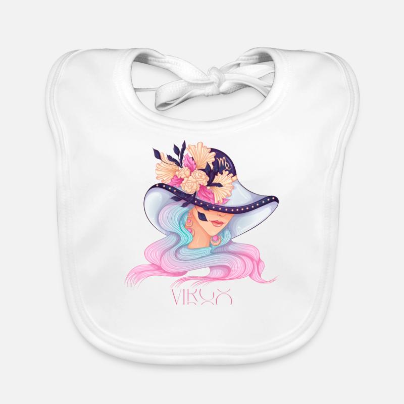 Vierge - Bavoir bio Bébé - blanc
