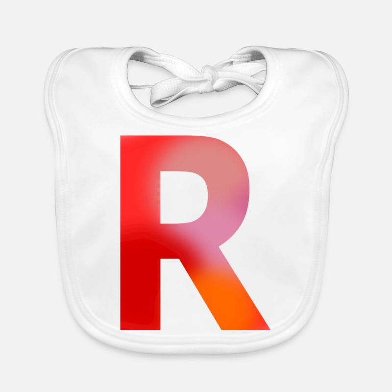 LETTER R Organic Baby Bibs